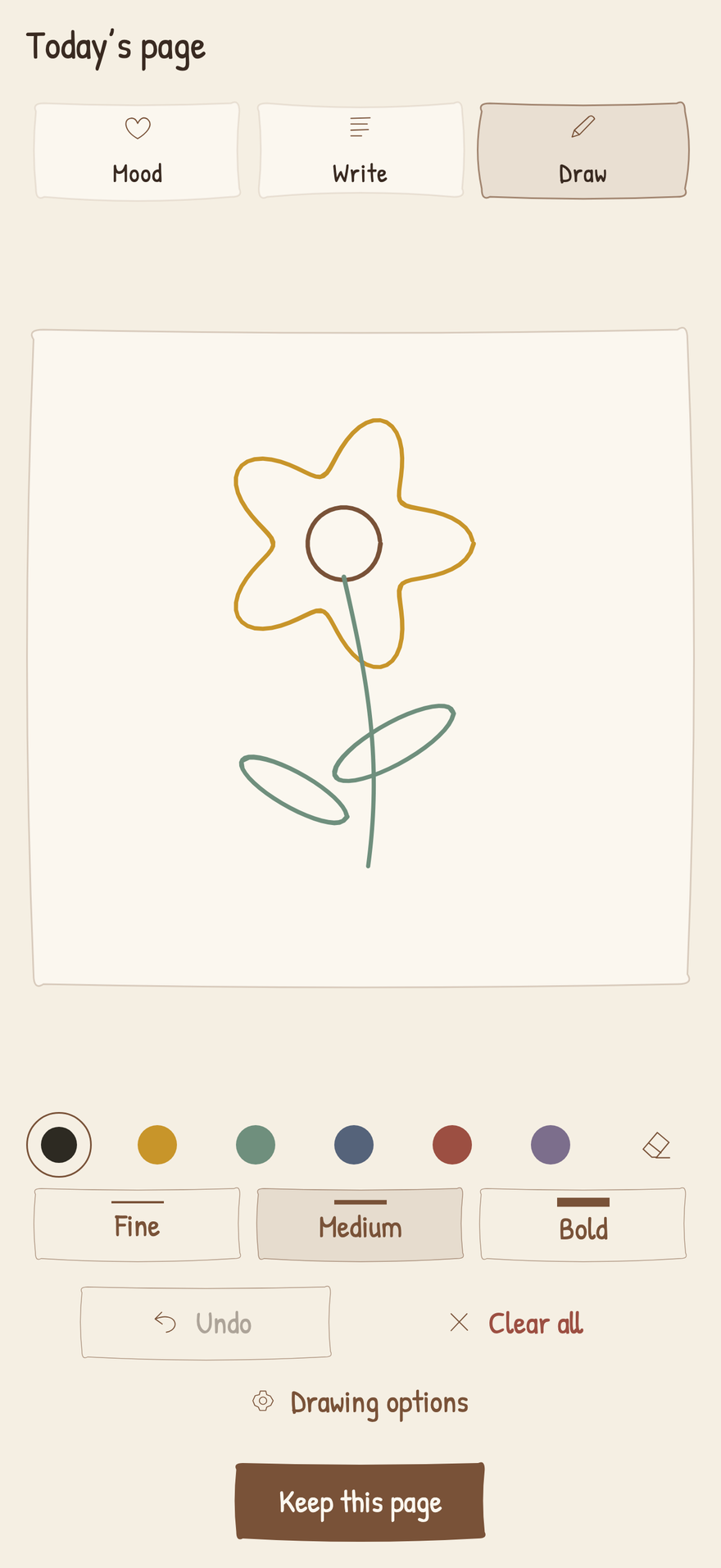 Draw a little. Be yourself.
